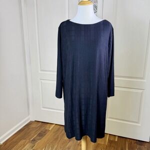 J Jill Dress Women's XL Black Long Sleeve Wearever Collection Minimalist